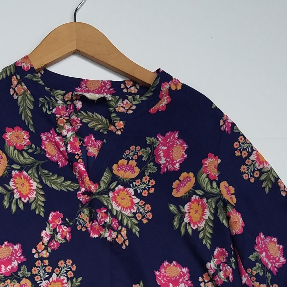 Pink Rose Floral Blouse